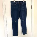 Dear John  GISELE High Waisted Skinny Jeans Dark Wash Distressed Knee Size 31 Photo 3