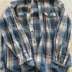 Men’s Flannel Blue Size M Photo 2
