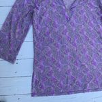 Hanky Panky Vintage Purple Paisley Sheer Top Coverup Photo 2