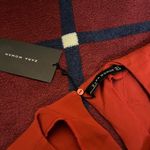 ZARA  Women's short Dress Casual Flare Pleated Red Long Sleeves Photo 3