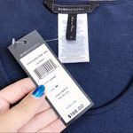 BCBGMAXAZRIA  • Jaleigh fringe crop top sweater knit tank Dark Ink navy blue Photo 5