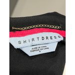 Pintuck Black Mini Shirt Dress Long Sleeve Collared Size 6 Photo 9