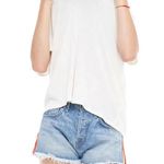 Free People • Sandrine Rose Cut Off Side Zipper Denim Jeans Shorts Blue Size 26 Photo 0
