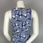 Handmade‎ Sheath Dress Blue Shell Print Sleeveless Unique V Photo 7