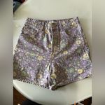 ZARA  Women's Lavender Floral High-Waisted Shorts Photo 1