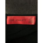 Love Scarlett Shirt Womens Small Black Mesh Puff Sleeve V Neck Blouse Top Photo 4