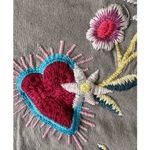 Johnny Was  Women Embroidered Bird Floral Botanical Boho Relaxed T Shirt Top M Photo 8