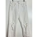 AGOLDE  90's Mid Rise White Loose Fit Distressed Jeans Wash Desert Natural US 28 Photo 4