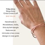 Tribe Alive New in packaging TRIBE‎ ALIVE Bracelet Rose Gold Criss Cross Cuff Photo 1