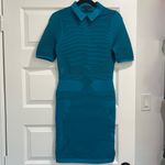 Alexander Wang Technical Short Sleeve Polo Dress in Curaçao Blue Large Photo 1