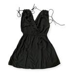 ASOS DESIGN Fuller Bust gathered detail mini beach dress in black Photo 2