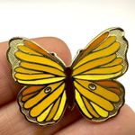 Hallmark Vintage yellow butterfly pin Photo 2