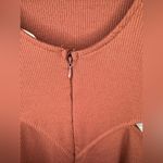 Open Edit Rust Cut Out Side Ribbed Long Sleeve Dress Photo 4