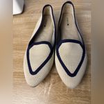 Birdies  Blackbird Eggshell Washable Navy Knit Point Toe Slip Flats Shoes Sz 8.5 Photo 5