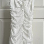 Coquette White Ruched Dress Size Small NWT Photo 0