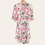 Show Me Your Mumu Show Me Your‎ Mumu Robe Floral White Pink Kimono Tie Waist Bridesmaid Wedding Photo 1