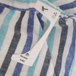 Liz Claiborne Blue Striped Linen Shorts NWOT Size XXL Preppy Striped Shorts Photo 6