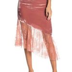 Free People  my Lacey velvet midi lace hem skirt size 4 Photo 0