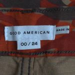 Good American Uniform Streetwear Pants Multicolor Camo High Rise 00 / 24 New Photo 8