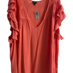 Torrid  mixed eyelet sisterhood babydoll gauze v neck coral top 5X NWT Photo 0