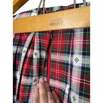 Susan Bristol Vintage Red Green Plaid Pleated Christmas Maxi Skirt USA Size 14 Photo 8