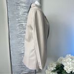 BLANK NYC Faux Leather Cream Blazer Size S Photo 10