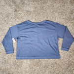 Old Navy  Henley Long Sleeve Top Butter Gray Slight Crop 1/2 Button NWT Size L Photo 1