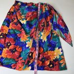 Vintage Partners Mervyns Skirt Womens 8 Silk Bright Floral Print Faux Wrap Boho Photo 5