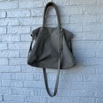 IO Pelle Italia Women's Neutral Olive Gray Leather Shoulder Bag Zip Closure Photo 4