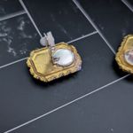 Vintage Clip On Earrings Stunning Retro Floral Design Statement Earrings Photo 7