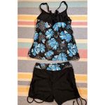 Aqua Eve Blue Paisley Boyshort Bikini Photo 1