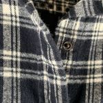 IRO Black and White Plaid Flannel Grommet Detail Snap Front Shirt Size 36 Photo 5