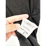 Reformation Belmont Black Ribbed Knit Gathered 3/4 Sleeve Midi Dress Size M NWT Photo 4