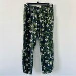 Marine layer Allison Tropical Floral Dark Pull-On Pants Green M Photo 2