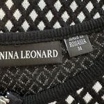 Nina Leonard  Retro diamond pattern Zipper detail sweater Dress Size Medium Photo 5