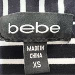 Bebe Black & White Striped Bustier Zip Up Front Tank Top Blouse Size XS Photo 5