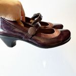 Naot 'Trendy' Mary Jane Heels Women's Size 38 US 7 Plum Burgundy Leather Patent Purple Photo 3