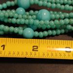 Blue glass beaded multi stand layering necklace Photo 9