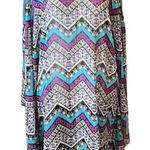 Love In NWT gorgeous purple black turquoise white cold shoulder cover up Photo 0