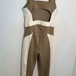 TWENTY Montreal Caiman 3D Crocodile Jumpsuit Olive Cream Green Size M Photo 5
