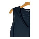 NakedCashmere Tank Top Women Small Black Cotton V Neck Sleeveless Preppy Gothic Photo 3