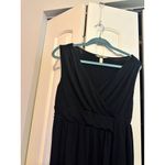 Soma Black Sleeveless Wrap Dress Large Rayon/Spandex Blend Knee Photo 2