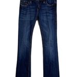 Rock Revival  Sara Boot Jeans Womens 29 Blue Dark Wash Embellished Bootcut Flap Photo 0