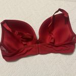 Cacique  Sz 40B Red With Black Lace Padded Underwire Bra Photo 6