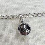 Sterling Silver S76 925 Stamped Volleyball Charm Oval Curb Link Chain Bracelet Photo 2