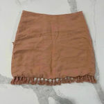 Fate Tassel Asymmetrical Criss Cross Style Mini Skirt Women’s Size Medium Brown Photo 5