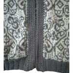 American Vintage Vintage OOAK hand knit open front cardigan in gray & cream medium Photo 10