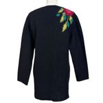 Susan Bristol Vintage Boiled Wool Embroidered Floral Cardigan Sweater Medium Photo 1