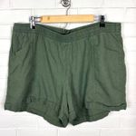 Old Navy  Green Linen Blend Relaxed Pull On Shorts Size XL Photo 1
