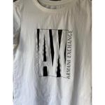 Armani Exchange Women's White Short Sleeve T-Shirt Size S Photo 3